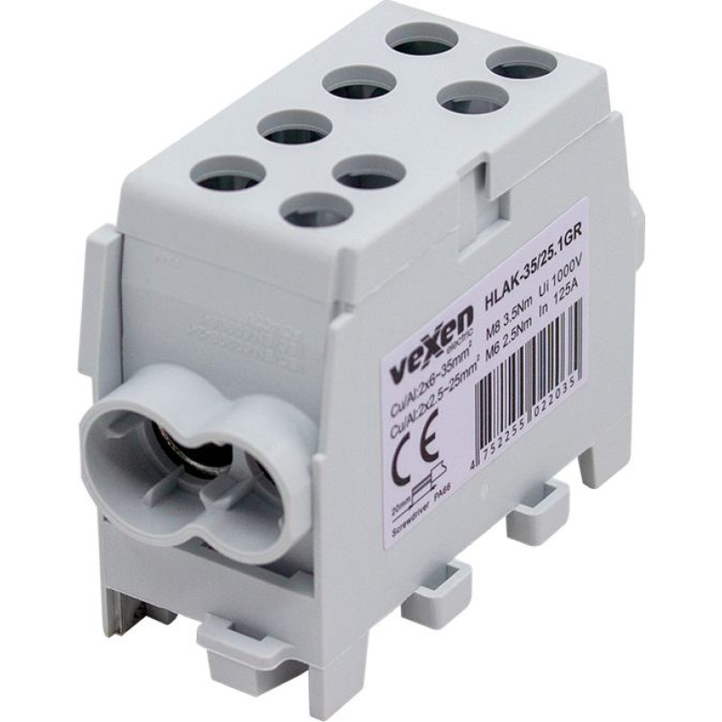 HLAK-35/25.1GR HLAK terminal Al/Cu 2×35–2×25 mm², grey
