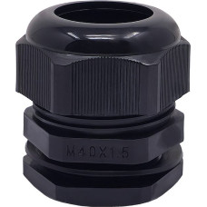 M40 black plastic cable gland, IP68, 22-32 mm