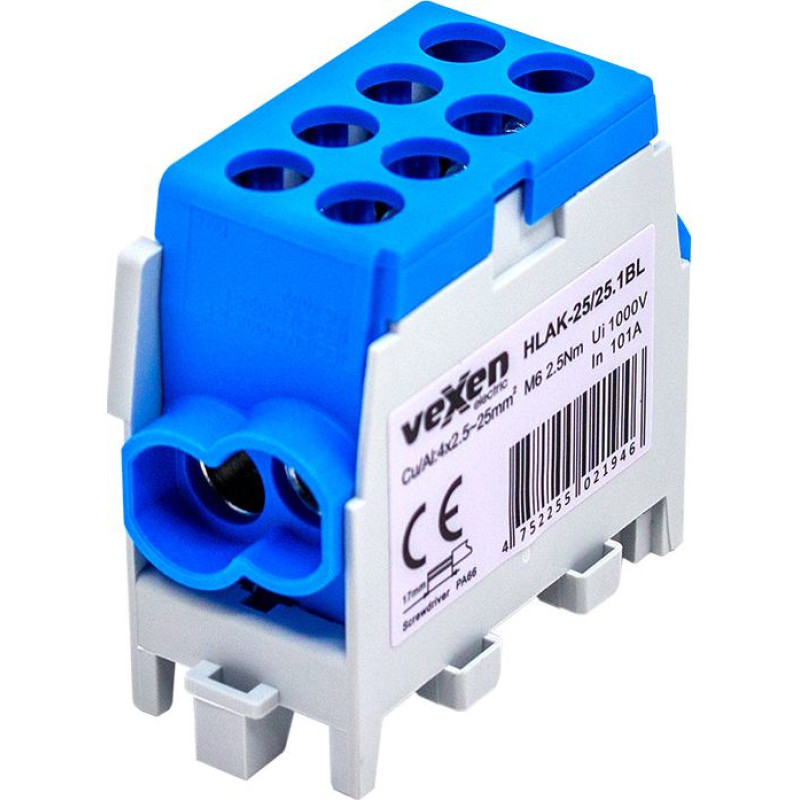 HLAK-25/25.1BL HLAK terminal Al/Cu 2×25–2×25 mm², blue
