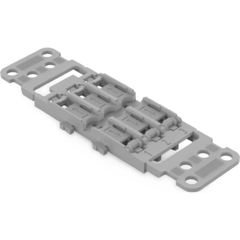 Montāžas turētājs ar kabeļa atslogošanu, 3 ways, ar diametru ne vairāk kā 150 mm,, ar iespraužamu montāžas pēdu, WAGO 221-2513