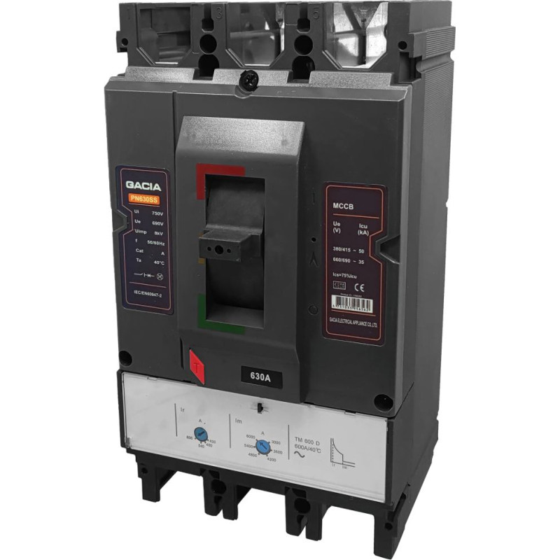 PN630 3P 630A electronic molded сase сircuit breaker