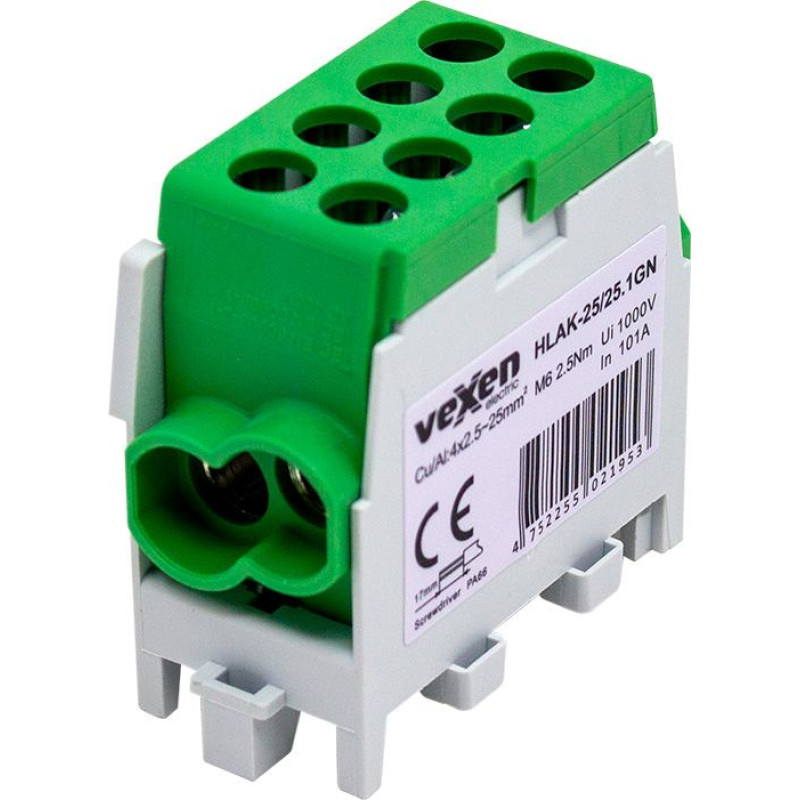 HLAK-25/25.1GN HLAK terminal Al/Cu 2×25–2×25 mm², green