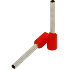 Insulated wire ferrule 1 mm²/12 mm, red, 100 pcs, VEXEN ES001012RD