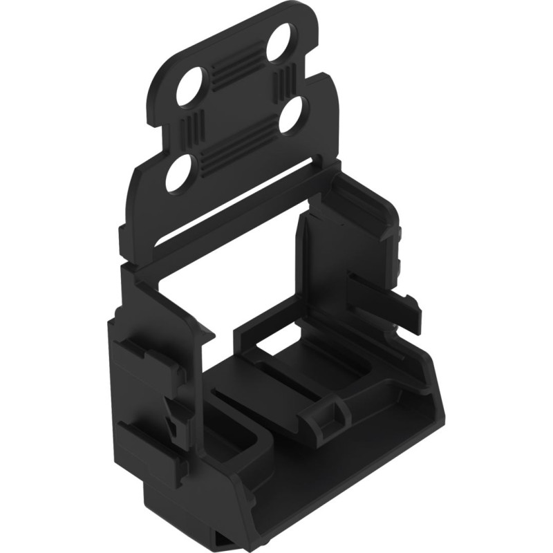 Montāžas turētājs ar kabeļa atslogošanu, 10 vadu savienotājiem, 221 Sērija - 4 mm², DIN-15 dzelzceļam, WAGO 221-539/000-004