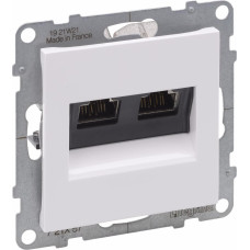SUNO balts Rozete RJ45x2 STP Cat6