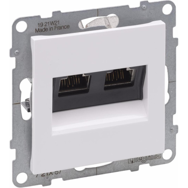 SUNO balts Rozete RJ45x2 STP Cat6