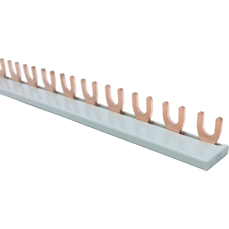 VEXEN fork-type MCB busbar F11216, 16 mm², 1 phase, 210 mm, 12 modules