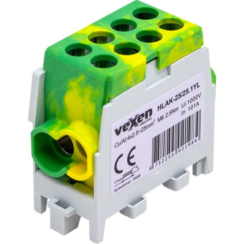 HLAK-25/25.1YL HLAK spaile Al/Cu 2×25–2×25 mm², dzeltena