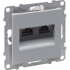SUNO alumīnija Rozete RJ45x2 STP Cat6a