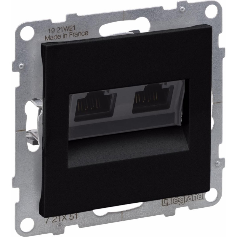 SUNO melns Rozete RJ45x2 UTP Cat5e