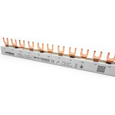 VEXEN fork-type MCB busbar F35716, 16 mm², 3 phases, 1000 mm, 57 modules
