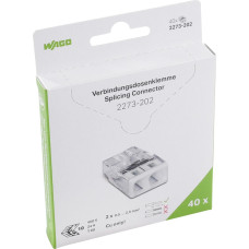 Соединительная клемма PUSH WIRE®, для однопроволочных проводников, макс. 2.5 мм², 2-проводной, WAGO 2273-202/995-040