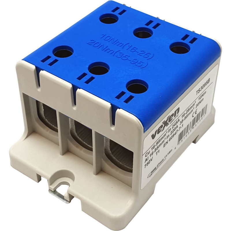 TS3095B N universal terminal block Al/Cu 3×16–95 mm²