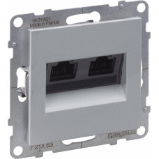 SUNO alumīnija Rozete RJ45x2 UTP Cat6