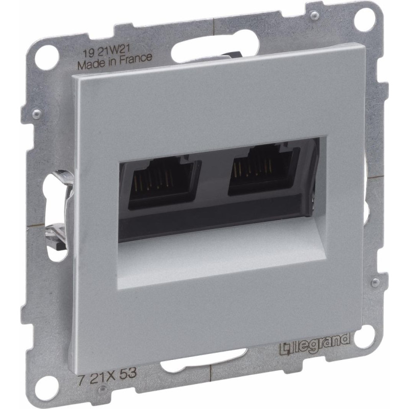 SUNO alumīnija Rozete RJ45x2 UTP Cat6