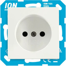 ION Industries V1/J1/D1 Balta matēts Rozete 2P ar bērnu aizsardzību