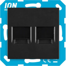 ION Industries V1/J1/D1 Melns matēts Centrālā plate Modulāriem konektoriem 2 vietīga