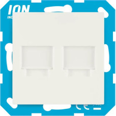 ION Industries V1/J1/D1 Balta matēta Centrālā plate Modulāriem konektoriem 2 vietīga