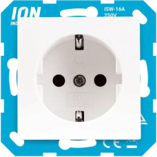 ION Industries E1 Balta Rozete 2P+E ar bērnu aizsardzību