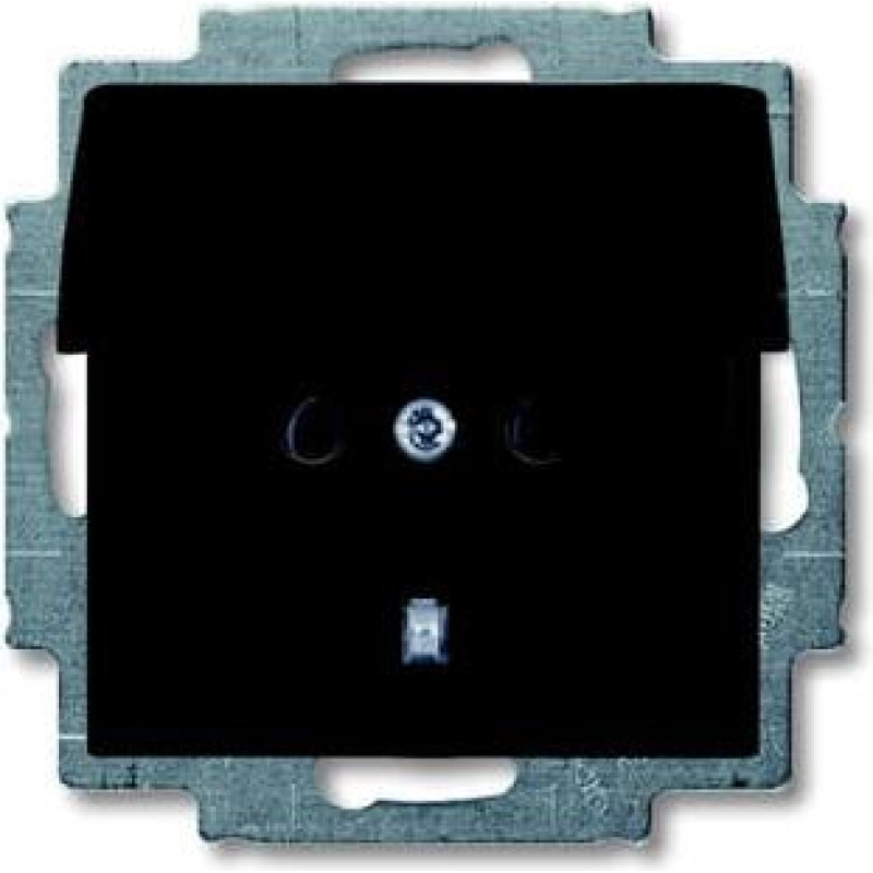 Basic55 chateau-black Rozete 2P+E, ar vāciņu IP20