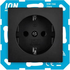 ION Industries E1 Melna matēta Rozete 2P+E