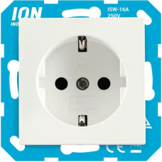 ION Industries V1/J1/D1 Balta matēts Rozete 2P+E ar bērnu aizsardzību
