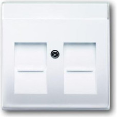Basic55 balts Centrālā plate RJ45x2 modulāra