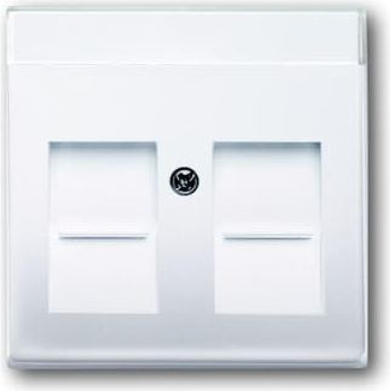 Basic55 balts Centrālā plate RJ45x2 modulāra