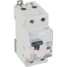 Kombinēts noplūdes automātslēdzis DX3 - 1P+N - C40 - 10kA - 30mA - AC tips