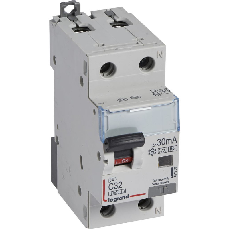Kombinēts noplūdes automātslēdzis DX3 - 1P+N - C32 - 6kA - 30mA - F tips