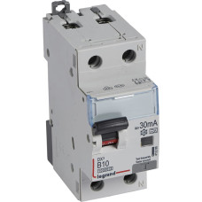 Kombinēts noplūdes automātslēdzis DX3 - 1P+N - B10 - 10kA - 30mA - A tips