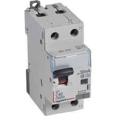 Kombinēts noplūdes automātslēdzis DX3 - 1P+N - C40 - 10kA - 30mA - A tips