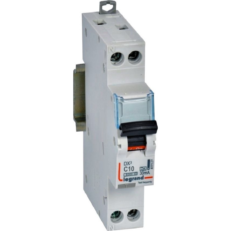 Kombinēts noplūdes automāts 1 moduļa C10 - 6kA - 10mA - A tips