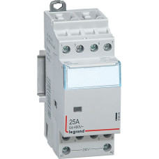 Kontakors CX3 bez priekšējā roktura - 4 poli - 25 A - 400 V~ - 4 NO kontakti - spoles spriegums 230 V~ - 2 moduļi
