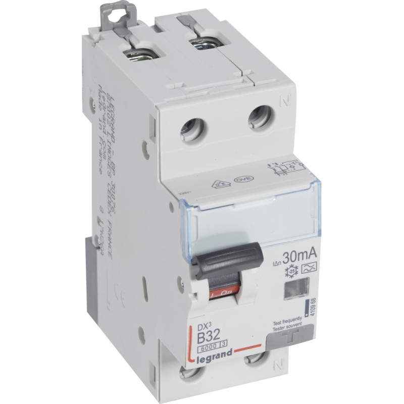 Kombinēts noplūdes automātslēdzis DX3 - 1P+N - B32 - 6kA - 30mA - A tips