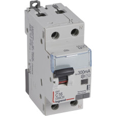 Kombinēts noplūdes automātslēdzis DX3 - 1P+N - C16 - 6kA - 300mA - AC tips
