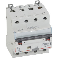 Kombinēts noplūdes automātslēdzis DX3 - 4P - B16 - 6kA - 1000mA AC tips