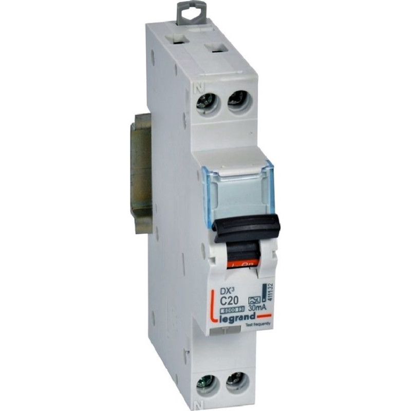 Kombinēts noplūdes automāts 1 moduļa C20 - 6kA - 10mA - A tips