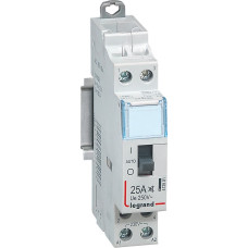 Klusais nakts tarifa kontaktors CX3 ar priekšējo rokturi - 2 poli - 25 A - 230 V~ - 2 NO kontakti - spoles spriegums 230 V~ - 1 modulis