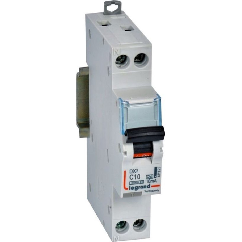 Kombinēts noplūdes automāts 1 moduļa C10 - 6kA - 10mA - A tips
