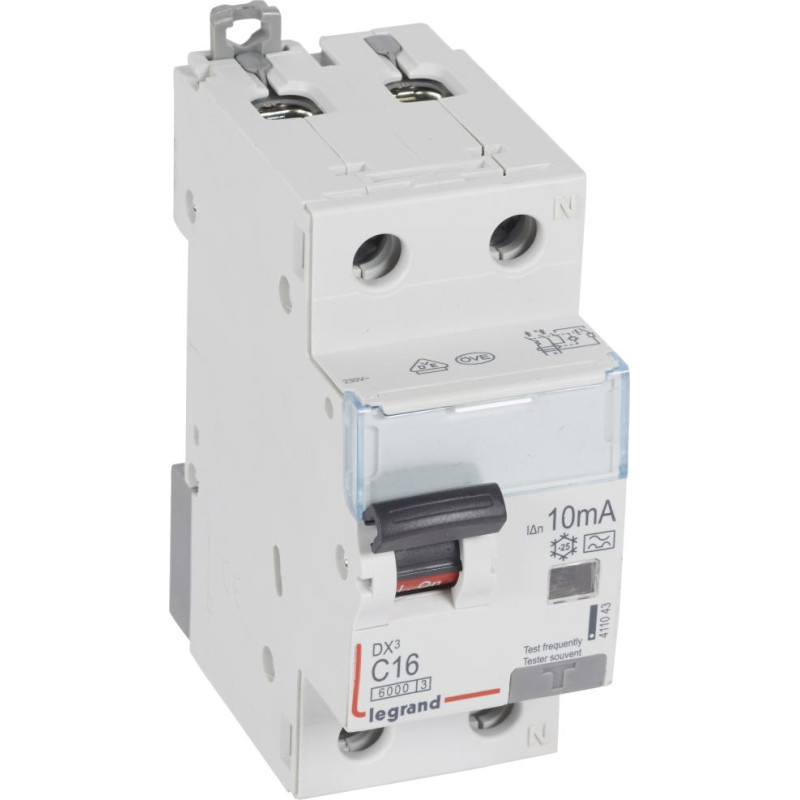 Kombinēts noplūdes automātslēdzis DX3 - 1P+N - C16 - 6kA - 10mA - A tips