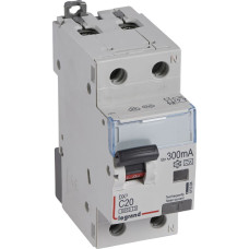 Kombinēts noplūdes automātslēdzis DX3 - 1P+N - C20 - 6kA - 300mA - A tips