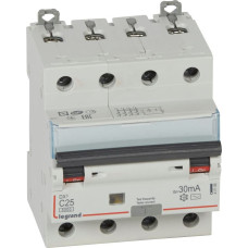 Kombinēts noplūdes automātslēdzis DX3 - 4P - 6kA - C25 - 30mA - AC tips
