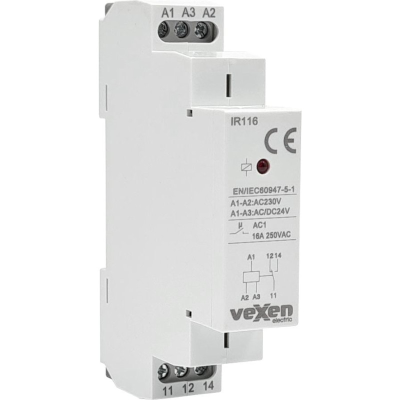 IR116 starp relejs 1CO 16A 240VAC 24VACDC