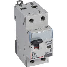 Kombinēts noplūdes automātslēdzis DX3 - 1P+N - C10 - 6kA - 30mA - A tips