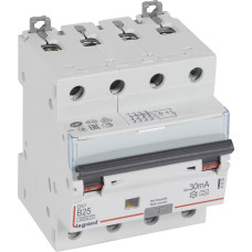 Kombinēts noplūdes automātslēdzis DX3 - 4P - B25 - 6kA - 30mA - A tips