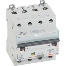 Kombinēts noplūdes automātslēdzis DX3 - 4P - 10kA - C10A - 30mA - A tips