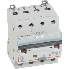 Kombinēts noplūdes automātslēdzis DX3 - 4P - C32 - 6kA - 30mA - F tips