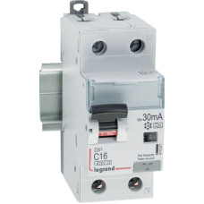 Kombinēts noplūdes automātslēdzis DX3 - 1P+N - C16 - 6kA - 30mA - A tips