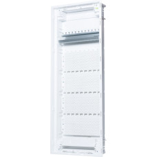 Ģipškartona/iebūvējamā komunikāciju sadalne 5 rindas, Jumbo60K, Iekļ. montāžas plate, komutācijas panelis, 3-vietīga rozete, f-tronic 7250063